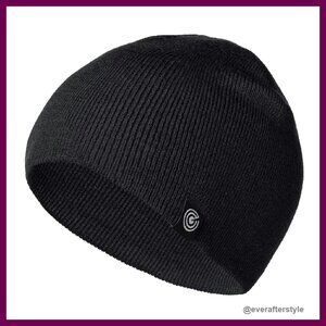 Soft Knit Beanie Hat Classic Cuffless Warm Durable Stretchy Comfort Fit